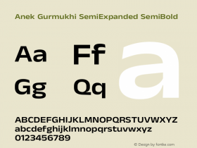 Anek Gurmukhi SemiExpanded SemiBold Version 1.003图片样张