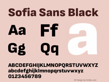 Sofia Sans Black Version 4.101图片样张