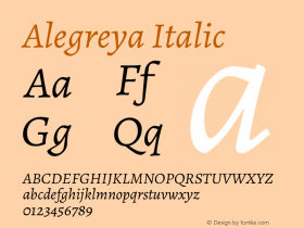 Alegreya Italic Version 2.009图片样张