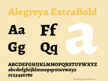 Alegreya ExtraBold Version 2.009图片样张