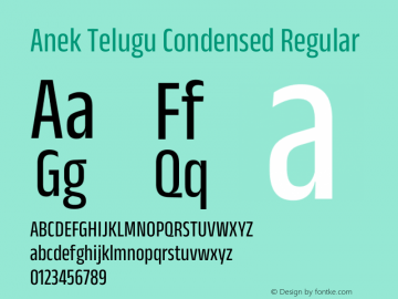 Anek Telugu Condensed Regular Version 1.003图片样张