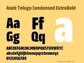 Anek Telugu Condensed ExtraBold Version 1.003图片样张