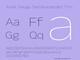 Anek Telugu SemiExpanded Thin Version 1.003图片样张