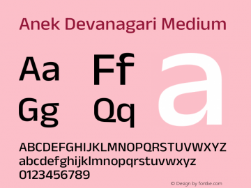 Anek Devanagari Medium Version 1.003图片样张