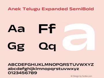 Anek Telugu Expanded SemiBold Version 1.003图片样张