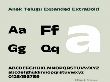 Anek Telugu Expanded ExtraBold Version 1.003图片样张