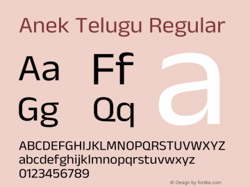 Anek Telugu Regular Version 1.003图片样张