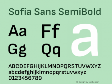 Sofia Sans SemiBold Version 4.101图片样张