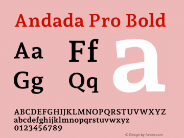 Andada Pro Bold Version 3.003图片样张