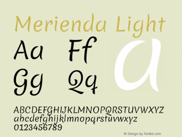 Merienda Light Version 2.001图片样张