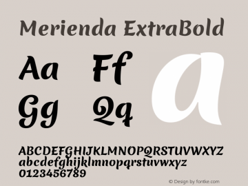 Merienda ExtraBold Version 2.001图片样张