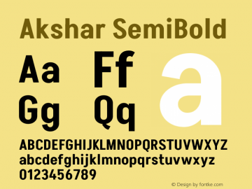 Akshar SemiBold Version 1.100图片样张