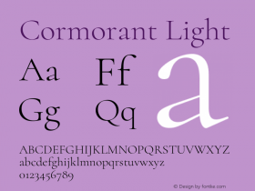 Cormorant Light Version 4.000图片样张