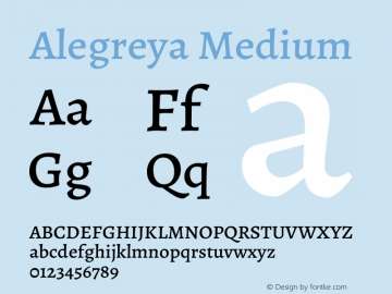 Alegreya Medium Version 2.009图片样张