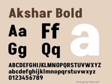 Akshar Bold Version 1.100图片样张