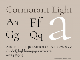 Cormorant Light Version 4.000图片样张