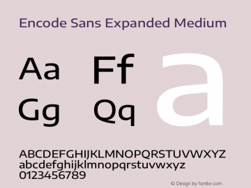Encode Sans Expanded Medium Version 3.002图片样张