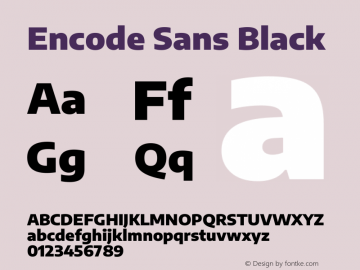 Encode Sans Black Version 3.002图片样张