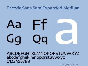 Encode Sans SemiExpanded Medium Version 3.002图片样张