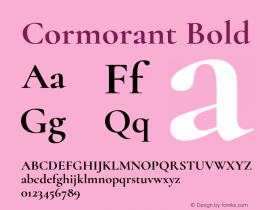 Cormorant Bold Version 4.000图片样张