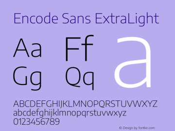 Encode Sans ExtraLight Version 3.002图片样张