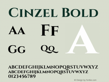 Cinzel Bold Version 2.000图片样张