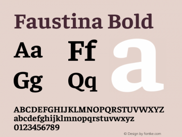 Faustina Bold Version 1.200图片样张