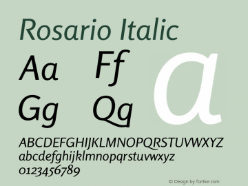 Rosario Italic Version 1.201图片样张