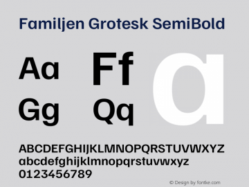 Familjen Grotesk SemiBold Version 2.002图片样张