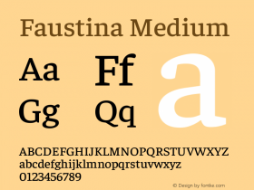 Faustina Medium Version 1.200图片样张