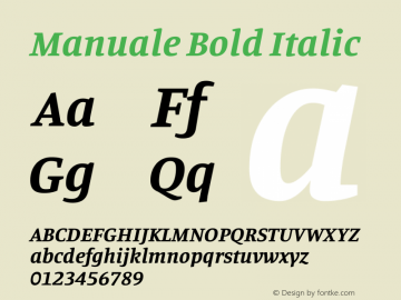 Manuale Bold Italic Version 1.002图片样张