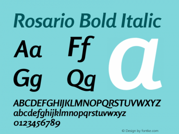 Rosario Bold Italic Version 1.201图片样张