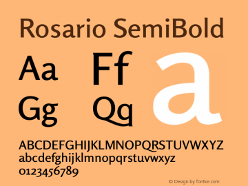 Rosario SemiBold Version 1.201图片样张