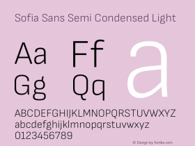 Sofia Sans Semi Condensed Light Version 4.101图片样张