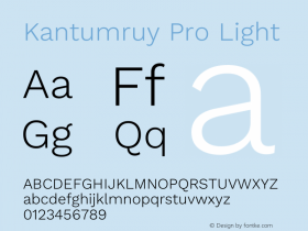 Kantumruy Pro Light Version 1.002图片样张