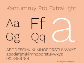 Kantumruy Pro ExtraLight Version 1.002图片样张