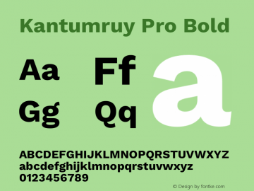 Kantumruy Pro Bold Version 1.002图片样张