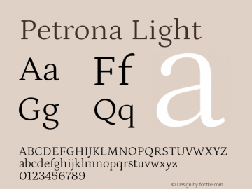 Petrona Light Version 2.001; ttfautohint (v1.8.3)图片样张