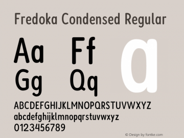 Fredoka Condensed Regular Version 2.001图片样张