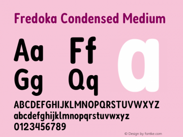 Fredoka Condensed Medium Version 2.001图片样张