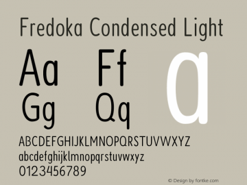 Fredoka Condensed Light Version 2.001图片样张