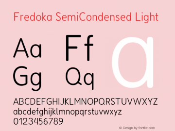 Fredoka SemiCondensed Light Version 2.001图片样张