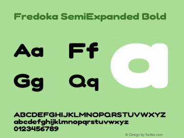 Fredoka SemiExpanded Bold Version 2.001图片样张