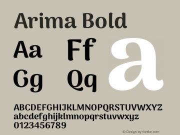Arima Bold Version 1.101;gftools[0.9.23]图片样张