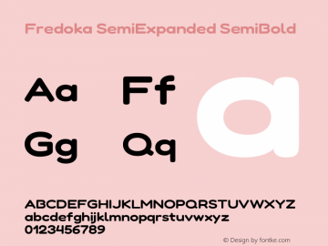 Fredoka SemiExpanded SemiBold Version 2.001图片样张