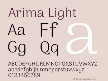 Arima Light Version 1.101;gftools[0.9.23]图片样张