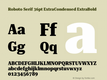 Roboto Serif 36pt ExtraCondensed ExtraBold Version 1.008图片样张