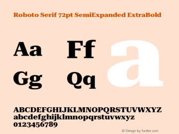 Roboto Serif 72pt SemiExpanded ExtraBold Version 1.008图片样张