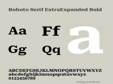Roboto Serif ExtraExpanded Bold Version 1.008图片样张