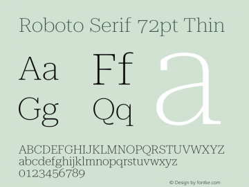 Roboto Serif 72pt Thin Version 1.008图片样张